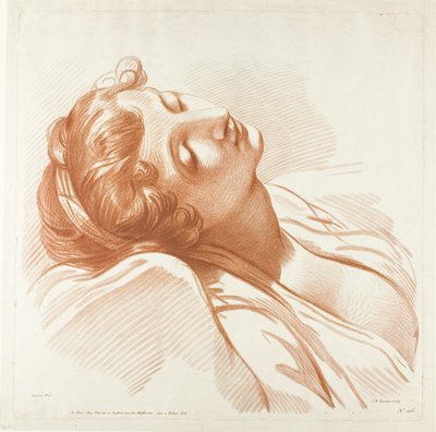 Głowa śpiącej młodej kobiety autorstwa Jean Baptiste Lucien