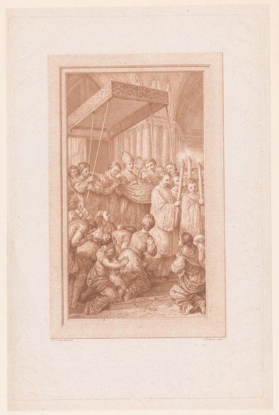 Procesja z monstrancją autorstwa Jean Baptiste Lucien