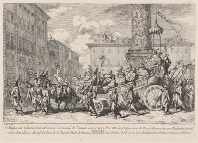 Chińska maskarada wykonana w Rzymie (chińska maskarada) autorstwa Jean Baptiste Marie Pierre