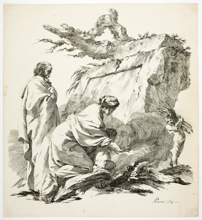 Ucieczka do Egiptu autorstwa Jean Baptiste Marie Pierre