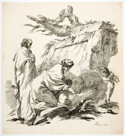 Ucieczka do Egiptu autorstwa Jean Baptiste Marie Pierre