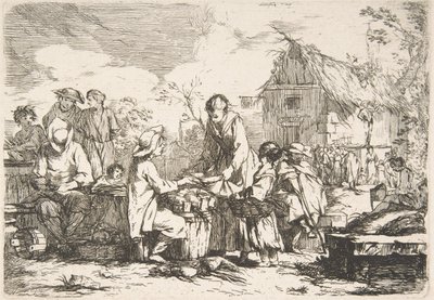 Wiejski Rynek Wiejski Rynek, XVIII wiek. autorstwa Jean Baptiste Marie Pierre