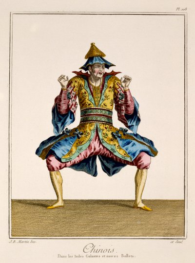 Chinois, z „Ballet des Indes Galantes”, koniec XVIII wieku (rycina ręcznie kolorowana) autorstwa Jean Baptiste Martin