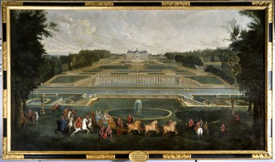 Maria Lescszinska, królowa Francji (1703-1768) (Leczinska, Lescszinka, Leszinka) w ogrodach zamku Vaux Le Vicomte (Vaux-Le-Vicomte) Obraz Jeana Baptiste Martina (1659-1735) 1728 Chateau De Vaux Le Widziałeś to. - Maria Lescszinska, Królowa F autorstwa Jean Baptiste Martin