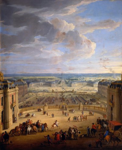 Stajnie Grande Écurie Royal w Château de Versailles autorstwa Jean Baptiste Martin