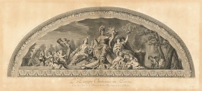 Chrześcijańska Europa w Pokoju, Centrum Salonu Pokoju przy Komnatach Królowej [pl. 45] autorstwa Jean Baptiste Masse