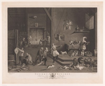 Scena kuchenna z kominkiem Kuchnia Teniersa (tytuł na obiekcie) Obrazy z Galerii Houghton (tytuł serii) Galeria Houghton (tytuł serii) autorstwa Jean Baptiste Michel