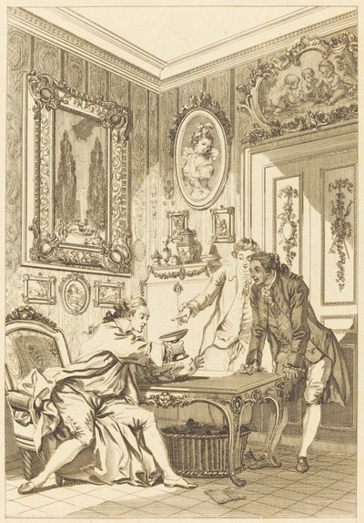 Zaczarowana filiżanka autorstwa Jean Baptiste Michel Dupreel after Jean Honoré Fragonard