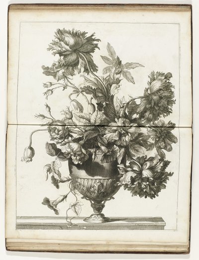 Bloemenvaas Księgi kilku Vazes of Flowers wykonane po Natural (tytuł serii) autorstwa Jean Baptiste Monnoyer