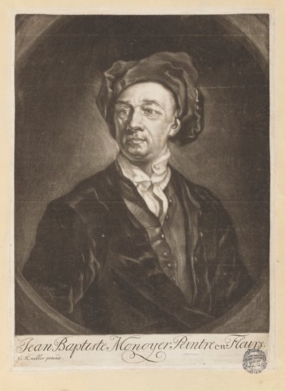 Portret Monnoyera z „Księgi wszelkiego rodzaju kwiatów z natury” autorstwa Jean Baptiste Monnoyer