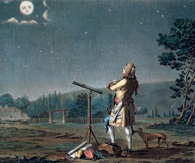 Bernard le Bovier de Fontenelle kontemplujący wielość światów, 1791. autorstwa Jean Baptiste Morret