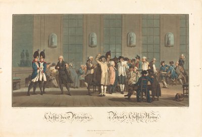 Café des Patriotes - Kawiarnia Patriota autorstwa Jean Baptiste Morret after Jacques François Joseph Swebach Desfontaines