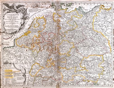 Mapa Niemiec (1703) (Grawerowanie autorstwa Jean Baptiste Nolin