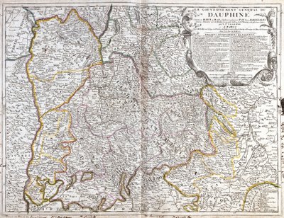 Mapa Delfin (Francja) (Grawerowanie autorstwa Jean Baptiste Nolin