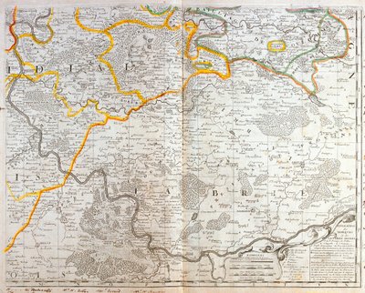 Mapa wschodniej części wyspy Ile de France autorstwa Jean Baptiste Nolin