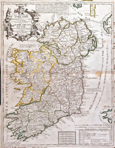 Mapa Królestwa Irlandii, oddana Marie d