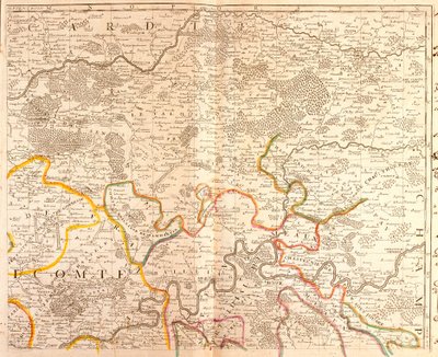 Mapa północno-wschodniej części wyspy Ile de France autorstwa Jean Baptiste Nolin
