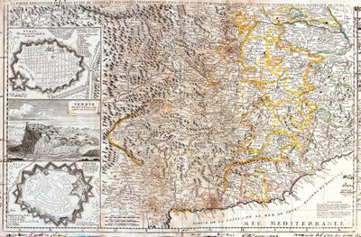 Mapa południowych terytoriów księcia Sabaudii we Włoszech (Grawerowanie autorstwa Jean Baptiste Nolin