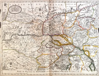 Mapa północno-zachodniej części Królestwa Węgier (Grawerowanie autorstwa Jean Baptiste Nolin