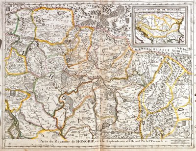 Mapa północno-wschodniej części Królestwa Węgier (Grawerowanie autorstwa Jean Baptiste Nolin