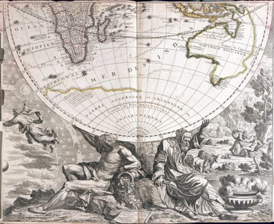 Mapa południowej półkuli świata autorstwa Jean Baptiste Nolin