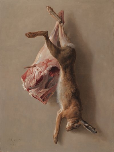 Zając i udziec jagnięcy autorstwa Jean Baptiste Oudry