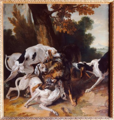 J. – B. Oudry, L’hallali du loup (Wolfsjagd) autorstwa Jean Baptiste Oudry