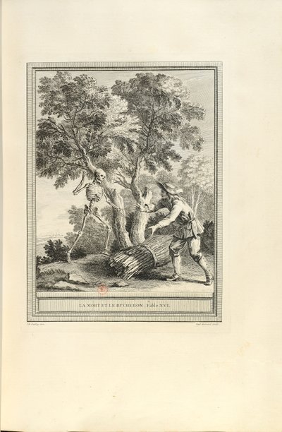 La mort et le bûcheron Śmierć i drwal, 1755. autorstwa Jean Baptiste Oudry