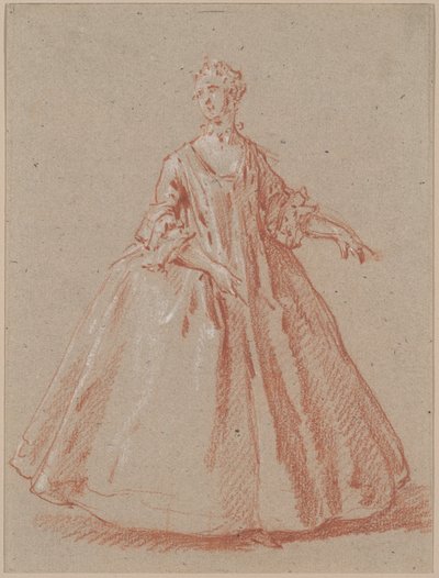 Stojąca kobieta autorstwa Jean Baptiste Oudry