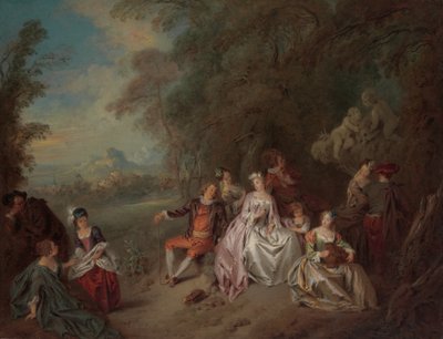 Koncert wiejski, ca. 1734. autorstwa Jean Baptiste Pater