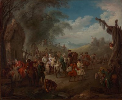 Żołnierze w marcu, ok. godz. 1725. autorstwa Jean Baptiste Pater