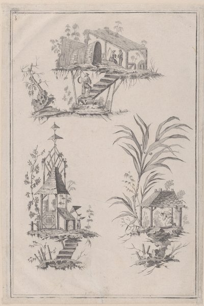 Ozdoby Chinoiserie, ca. 1760-85. autorstwa Jean Baptiste Pillement