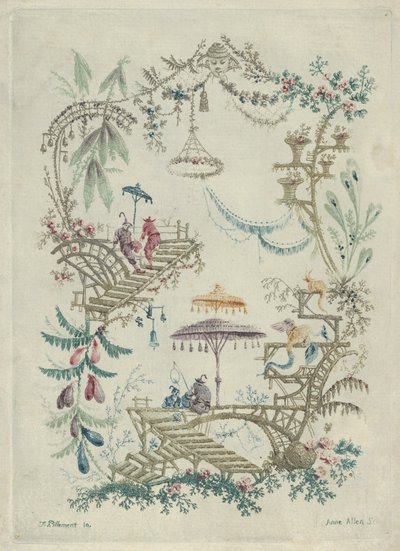 Chinoiserie z New Suite of Chinese Arabesque Notebooks, 1790-99. autorstwa Jean Baptiste Pillement