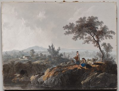 Pasterze w krajobrazie autorstwa Jean Baptiste Pillement