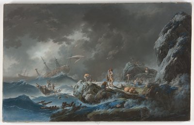 Wrak statku autorstwa Jean Baptiste Pillement