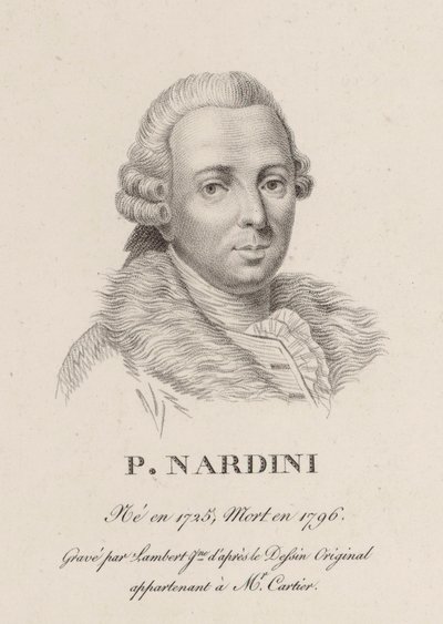 Portret skrzypka i kompozytora Pietro Nardiniego 1722-1793. autorstwa Jean Baptiste Ponce Lambert