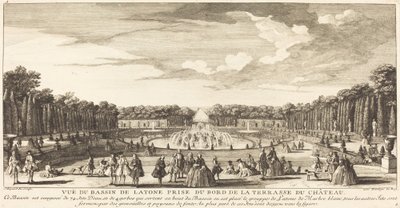 Widok na Bassin de Latona z krawędzi tarasu zamkowego autorstwa Jean Baptiste Rigaud