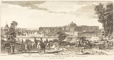 Widok na zamek i część miasta Wersal autorstwa Jean Baptiste Rigaud