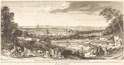 Widok na pejzaż królewskiego domu św. Cir autorstwa Jean Baptiste Rigaud
