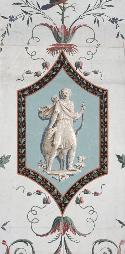 Wzór tapety Arabeska (detal) (patrz również 254542) autorstwa Jean Baptiste Réveillon