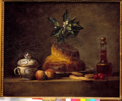 Bułka lub deser. Obraz Jeana Simeona Chardina (1699-1779) autorstwa Jean Baptiste Simeon Chardin