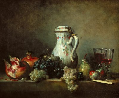 Winogrona i granaty autorstwa Jean Baptiste Simeon Chardin