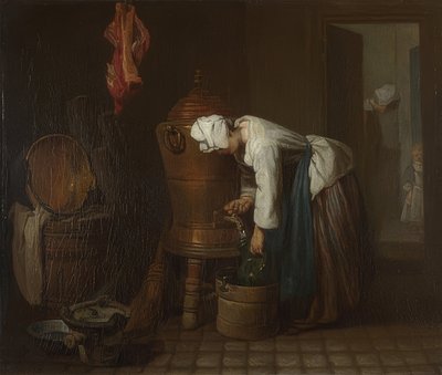 La Fontaine (zbiornik na wodę). 1733 lub później autorstwa Jean Baptiste Simeon Chardin
