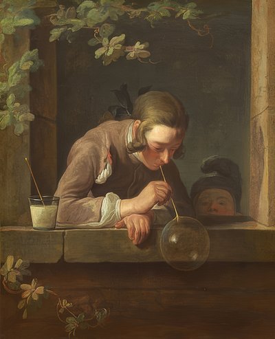 Bańki mydlane. Około 1733/34 autorstwa Jean Baptiste Simeon Chardin
