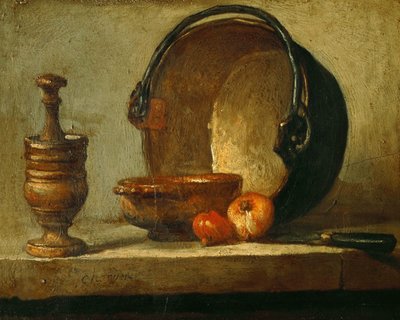 Martwa natura z miedzianym kotłem, 1732. autorstwa Jean Baptiste Simeon Chardin