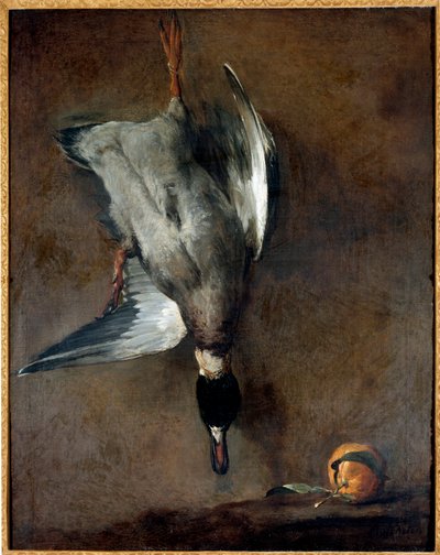 Martwa kaczka Obraz Jeana Baptiste Simeona Chardina (1699-1779) XVIII-wieczny Gien, Musee de la Chasse autorstwa Jean Baptiste Simeon Chardin