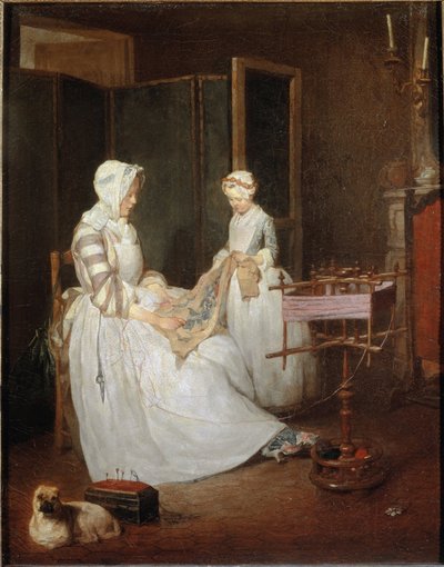 Matka pracowita, ok. 1740 autorstwa Jean Baptiste Simeon Chardin