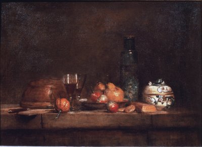 Słoik oliwek - Olej na płótnie autorstwa Jean Baptiste Simeon Chardin