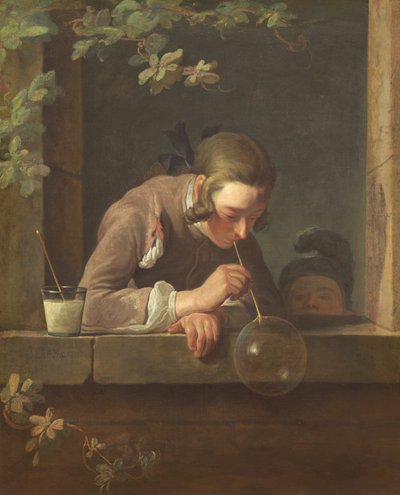 Bańki mydlane autorstwa Jean-Baptiste Simeon Chardin