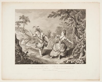 Scena z opery „Sylvie” autorstwa Jean Baptiste Tilliard